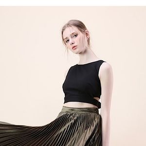 Chicwish, size Medium, NWT, Dressy Tie Back, Zippered. crop Top.